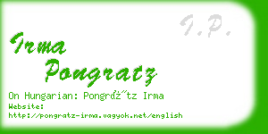 irma pongratz business card